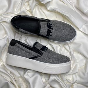 Kenzo gray women’s slip on platform shoes